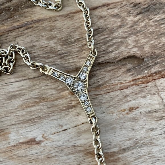 Dyrberg/Kern Neca Swarovski crystal Y style / lariat necklace - Picture 4 of 8